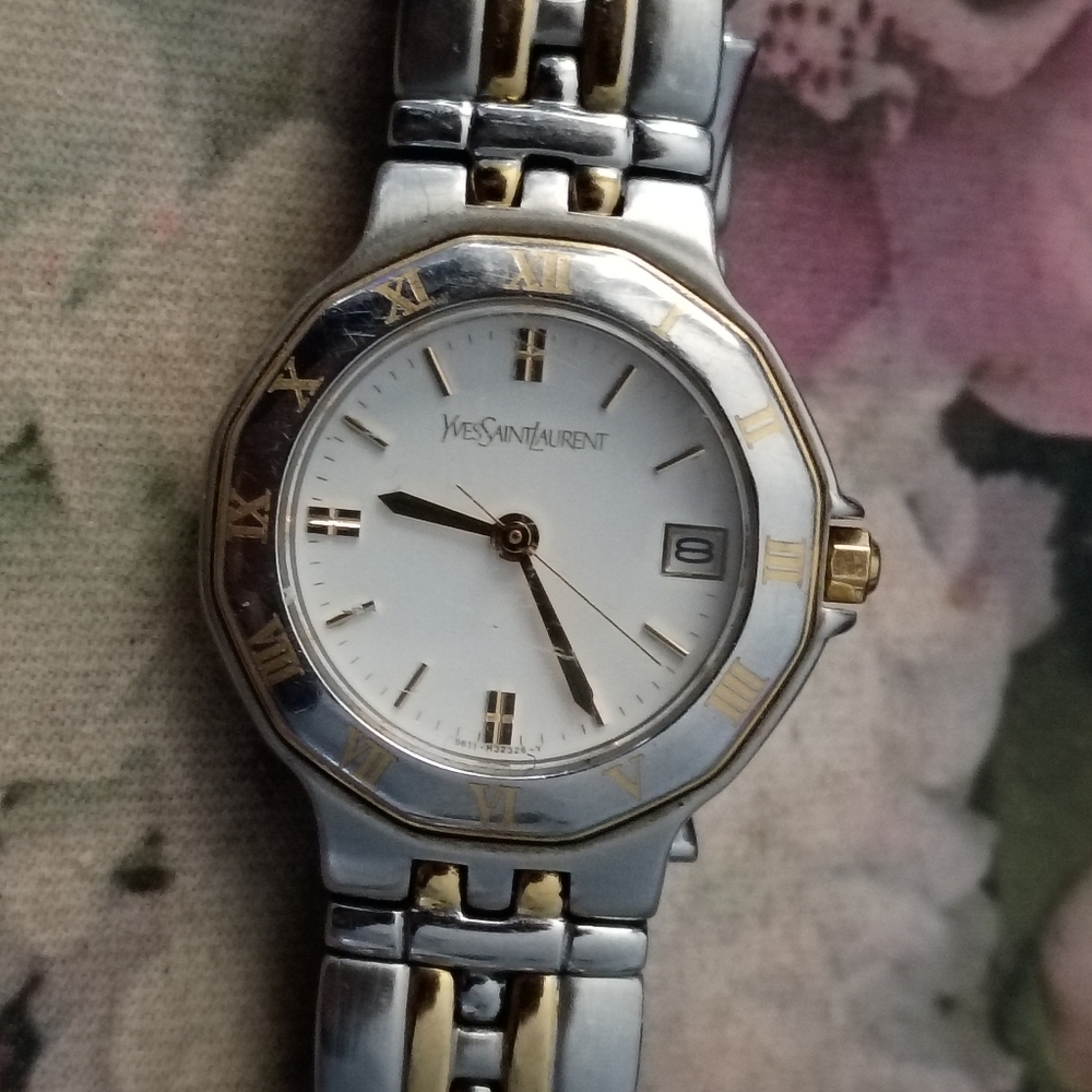 ❤️Womens YSL YVES SAINT LAURENT PARIS WATCH Engraved Happy 18th Dad - Picture 3 of 8
